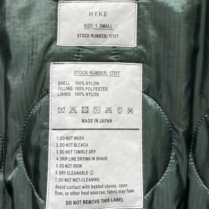 楽天市場】【中古】HYKE キルティングジャケット 17317 グリーン 