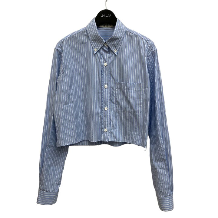 楽天市場】【中古】miu miu Striped chambray shirt with logo 