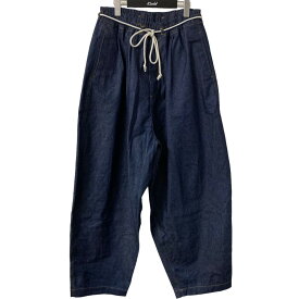 【中古】my beautiful landlet「OPEND ANTIQUE DENIM WIDE PANTS」 ワイドデニムパンツ インディゴ サイズ：1【価格見直し】