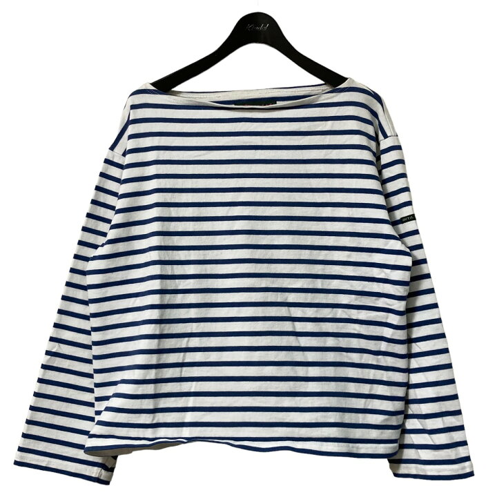 楽天市場】【中古】OUTILボーダーバスクシャツ ホワイト×ブルー サイズ  