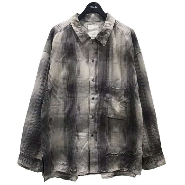 楽天市場】【中古】ANCELLM 23AW ダメージ加工フランネルチェック 