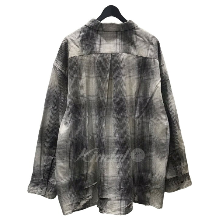 楽天市場】【中古】ANCELLM 23AW ダメージ加工フランネルチェック 