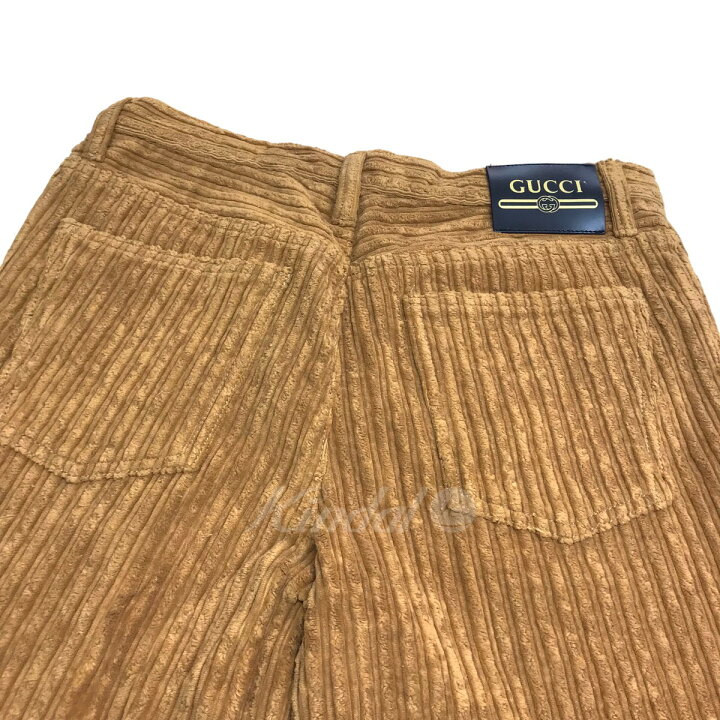 楽天市場】【中古】GUCCI フレアコーデュロイパンツ キャメル サイズ 