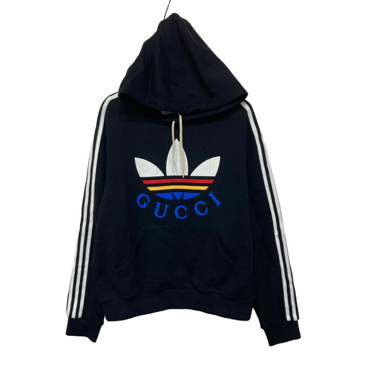 楽天市場】【中古】GUCCI ×adidas パーカー ブラック×ホワイト サイズ 