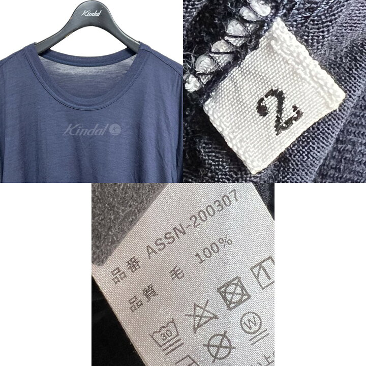楽天市場】【中古】SNBYA．H 100％ WASHABLE MERINO TEE LS ネイビー 