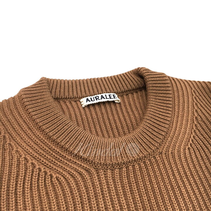 楽天市場】【中古】AURALEE ｢SUPER FINE WOOL RIB KNIT｣クルーネック 