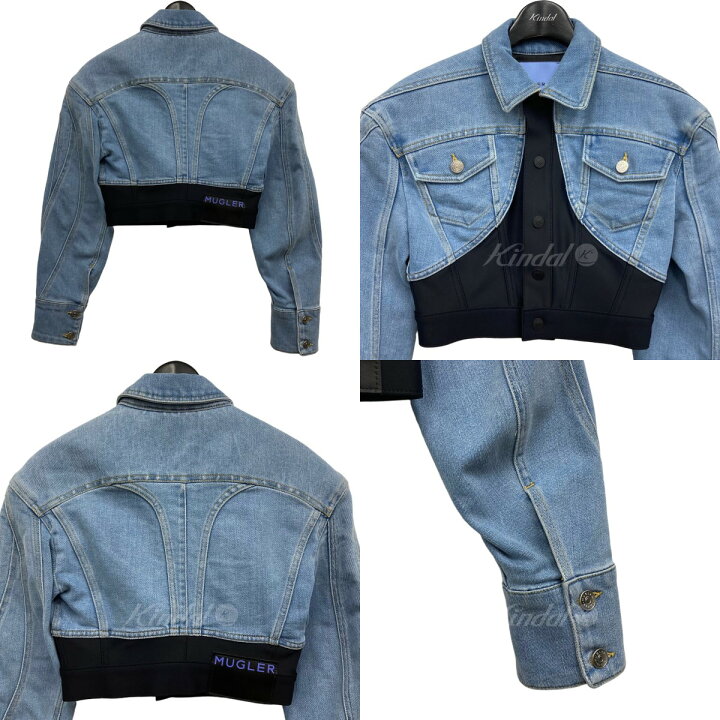 楽天市場】【中古】MUGLER×H＆M 切替クロップドデニムジャケット 
