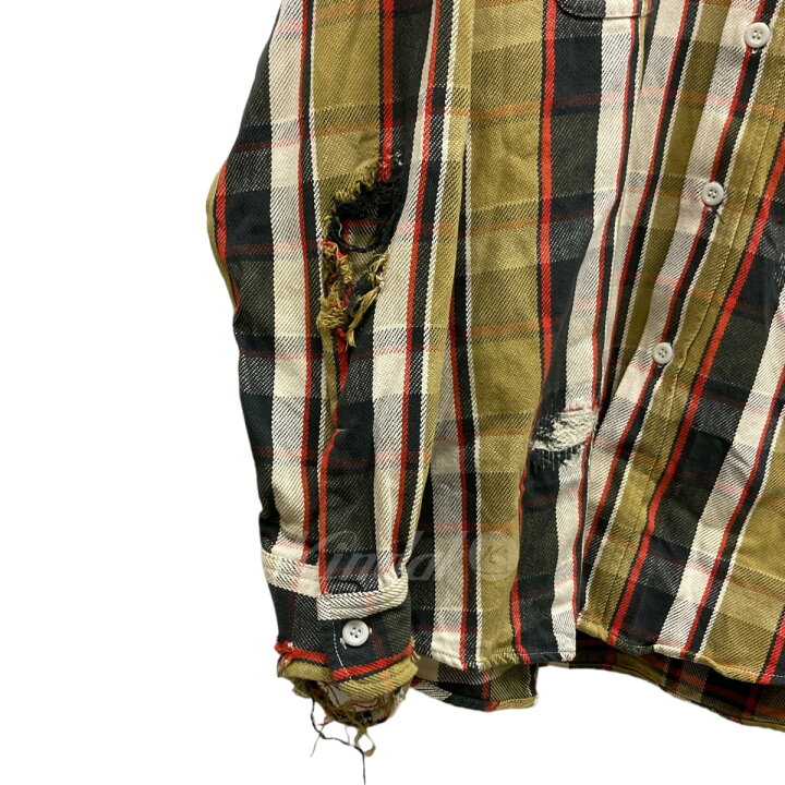 楽天市場】【中古】BOWWOW ダメージ加工チェックシャツ イエロー 