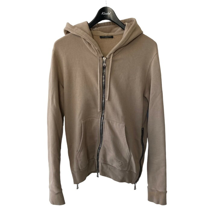 楽天市場】【中古】BALMAIN サイドジップジップパーカー ベージュ  