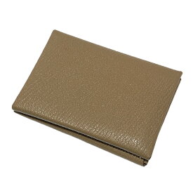 【中古】HERMES　カルヴィデュオ　カードケース エトゥープ 【040124】（エルメス）