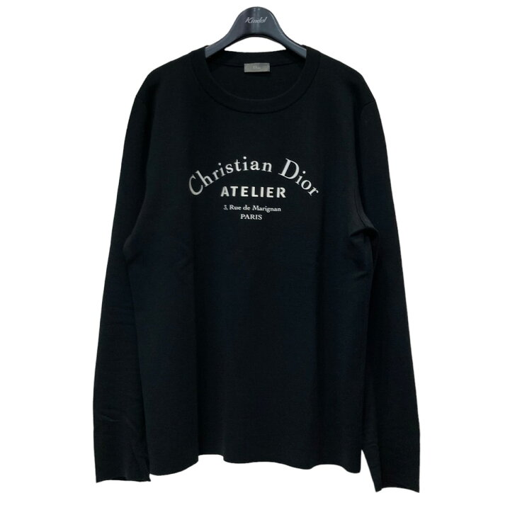 楽天市場】【中古】Christian Dior アトリエプリントニット ブラック 