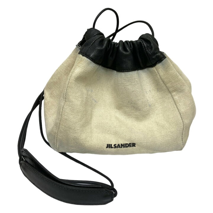 楽天市場】【中古】JIL SANDER 巾着ショルダーバッグ アイボリー  