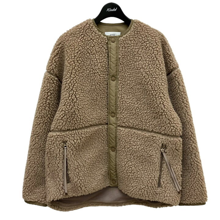 楽天市場】【中古】HYKE FAUX SHEARLING JACKET 17400 ブラウン サイズ 
