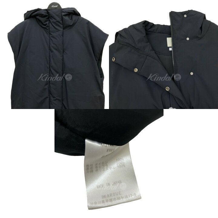 楽天市場】【中古】ARGUE COCOON COAT VEST AR21AW AP6 ブラック 