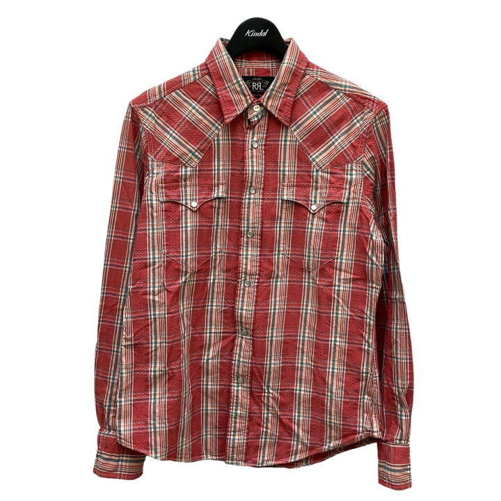 楽天市場】【中古】RRL ウエスタンチェックシャツ ピンク サイズ：4 