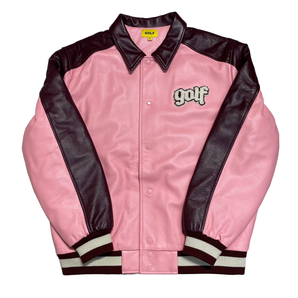 【中古】GOLF WANG　2021SS OLDE LEATHER JACKET レザージャケット ピンク サイズ：XL  【050124】（ゴルフワン） | ブランド古着のカインドオル