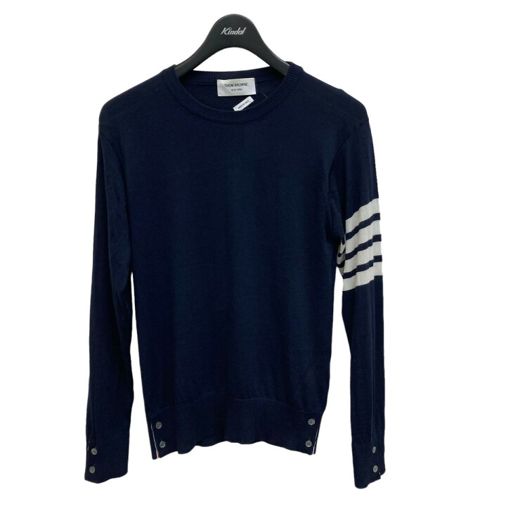 楽天市場】【中古】THOM BROWNE ファインメリノウール 4BAR クルー 