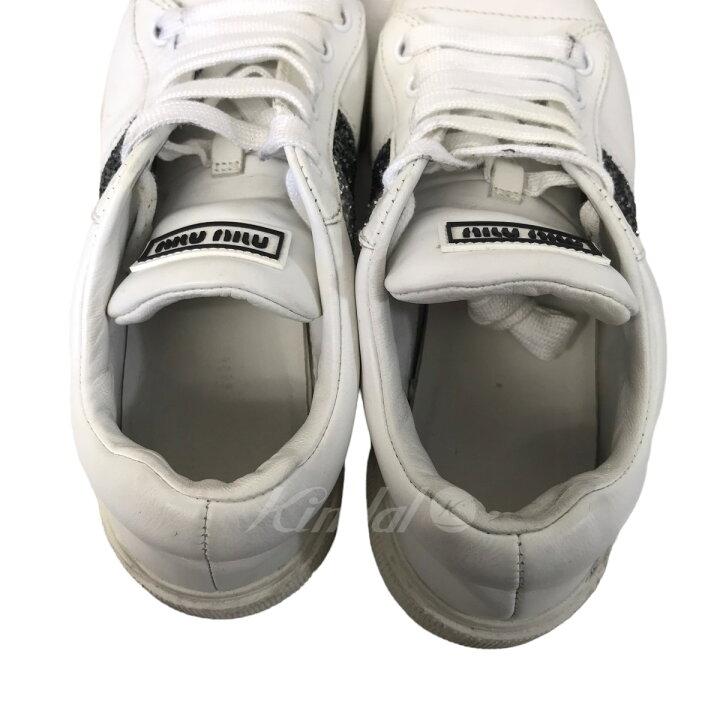 楽天市場】【中古】miu miuサイドグリッタースニーカー 5E829C 