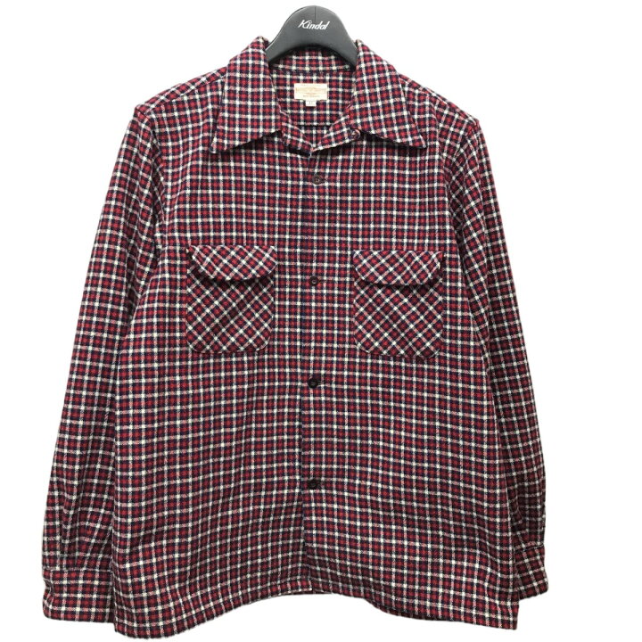 楽天市場】【中古】BUTCHER PRODUCTS ウールチェックシャツ レッド  