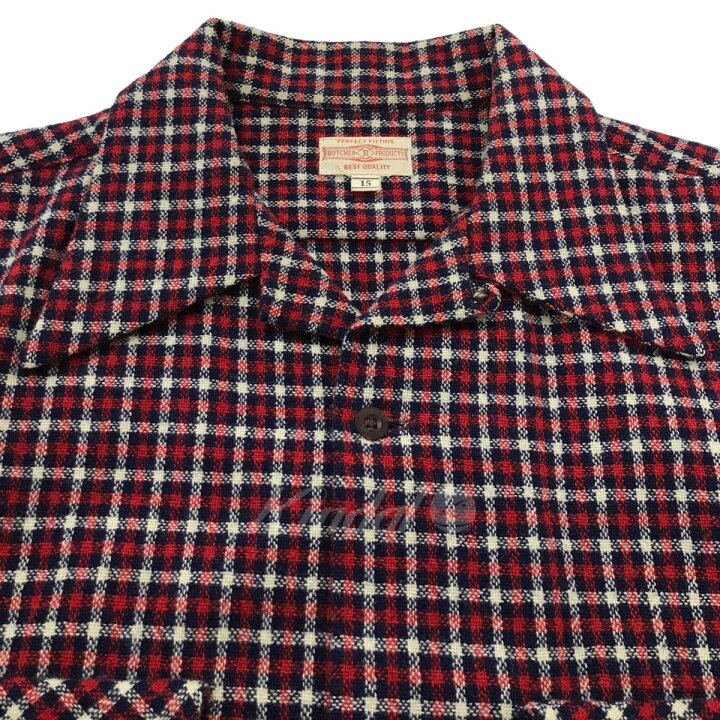 楽天市場】【中古】BUTCHER PRODUCTS ウールチェックシャツ レッド  