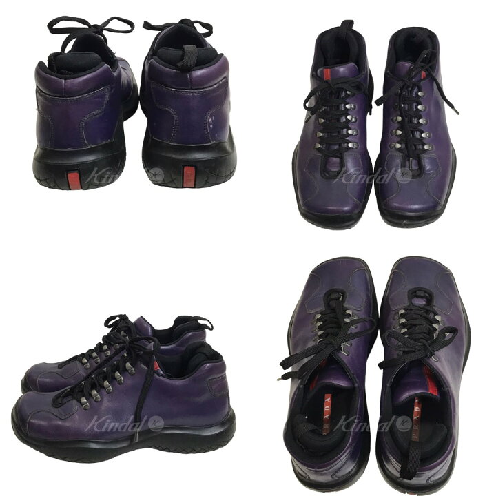 楽天市場】【中古】PRADA SPORTSスクエアトゥレザースニーカー  