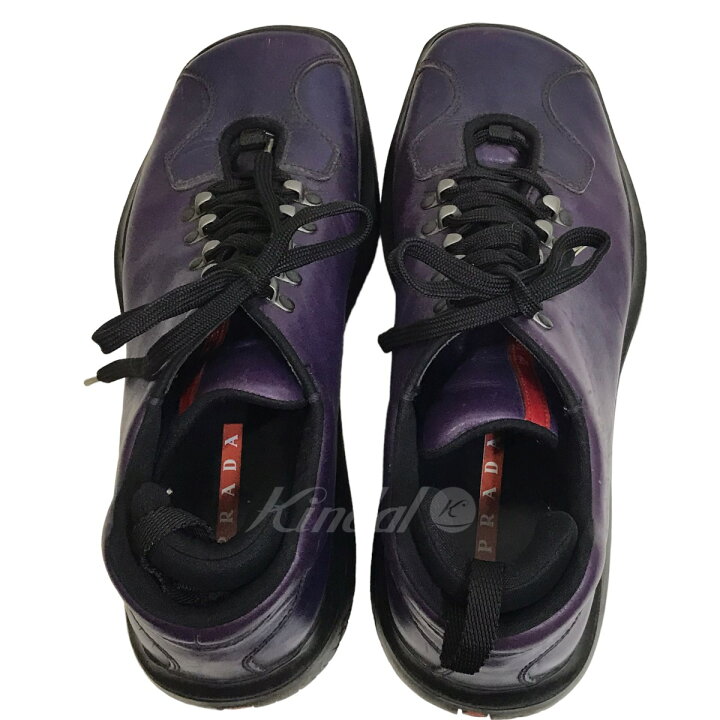 楽天市場】【中古】PRADA SPORTSスクエアトゥレザースニーカー 