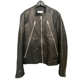 【中古】Maison Margiela16AW ｢5Zip Leather Riders Jacket｣八の字ライダースジャケット ブラック サイズ：46【価格見直し】