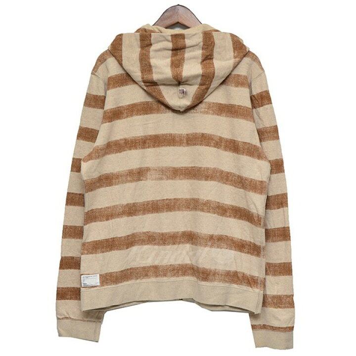 楽天市場】【中古】VISVIM ボーダージップパーカー ベージュ×ブラウン 