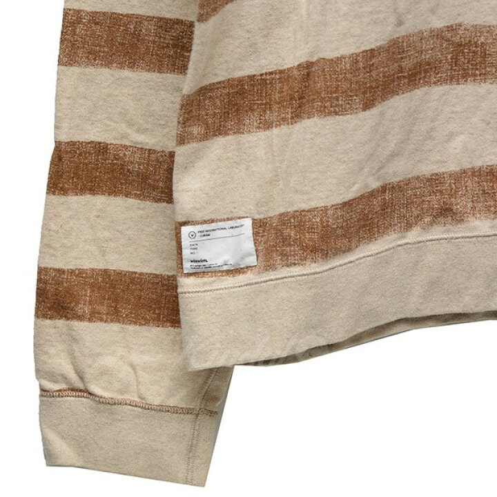 楽天市場】【中古】VISVIM ボーダージップパーカー ベージュ×ブラウン 
