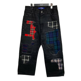 【中古】JUNYA WATANABE MAN2014AW パッチワークデニムパンツ ブラック サイズ：XS【価格見直し】