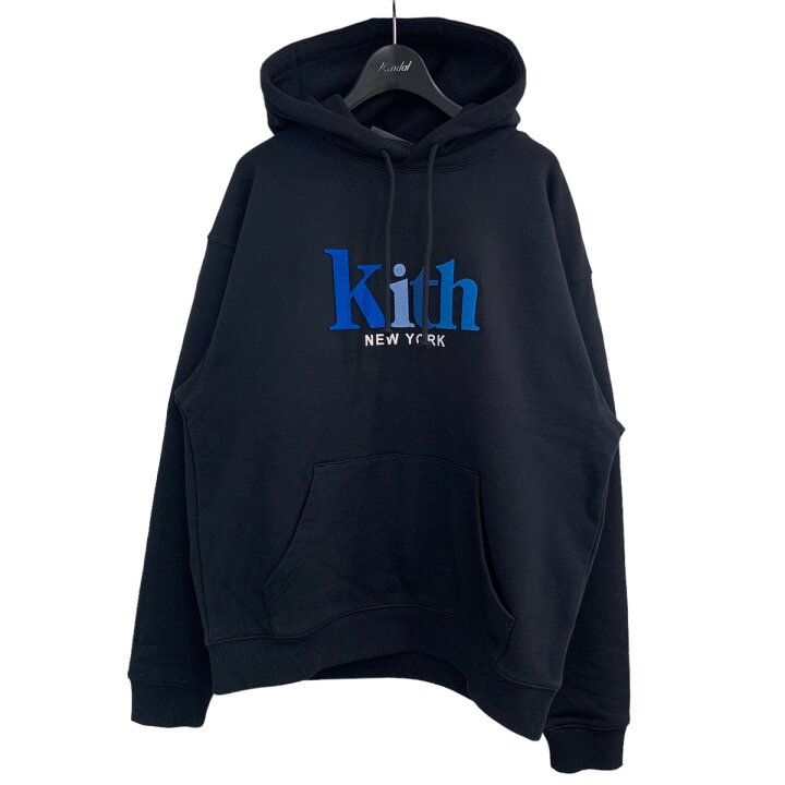 楽天市場】【中古】KITHフェルトロゴプルオーバーパーカー ブラック 