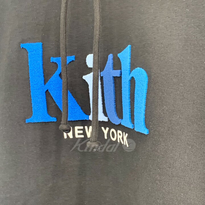 楽天市場】【中古】KITHフェルトロゴプルオーバーパーカー ブラック 