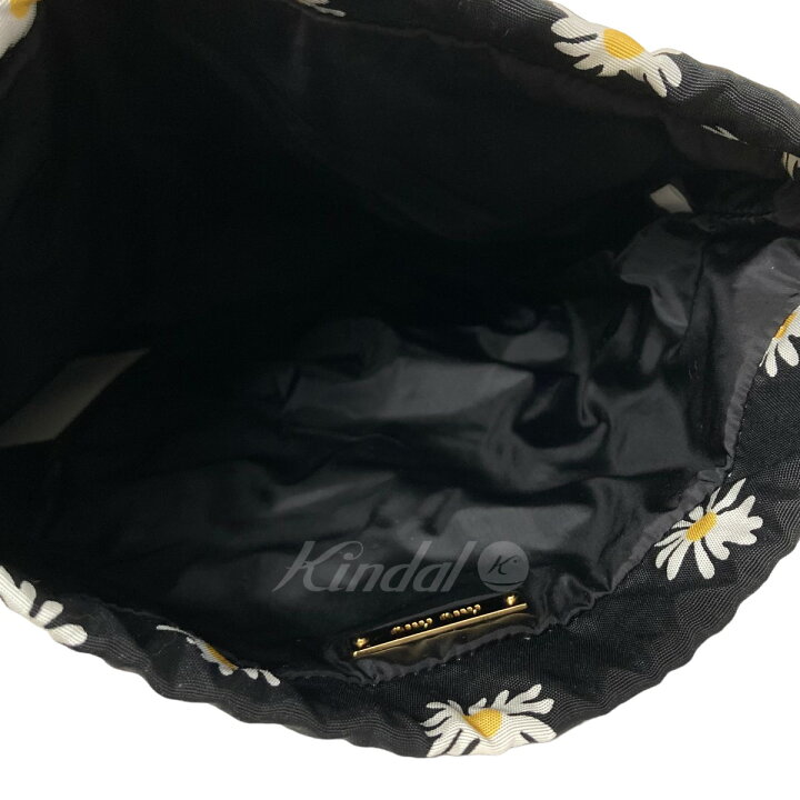 楽天市場】【中古】miu miu 花柄巾着ポーチ ブラック 【130124 
