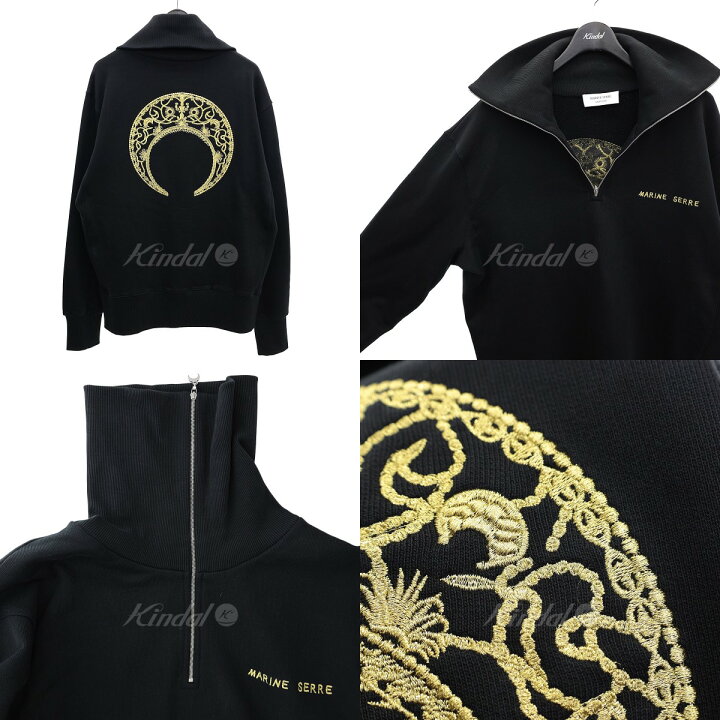 楽天市場】【中古】MARINE SERRE オーナメントムーンハーフジップ 