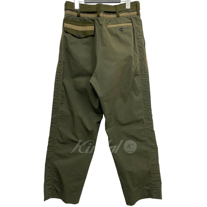 楽天市場】【中古】sacai Suiting Pants切替ベルト付スーチングパンツ 
