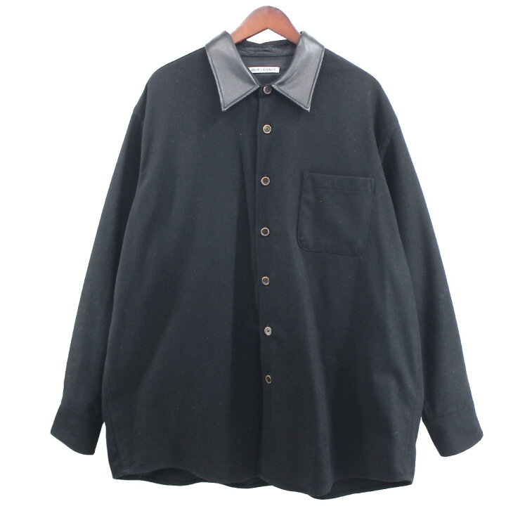 楽天市場】【中古】OUR LEGACYABOVE SHIRT レザーカラー 切替 カシミア 