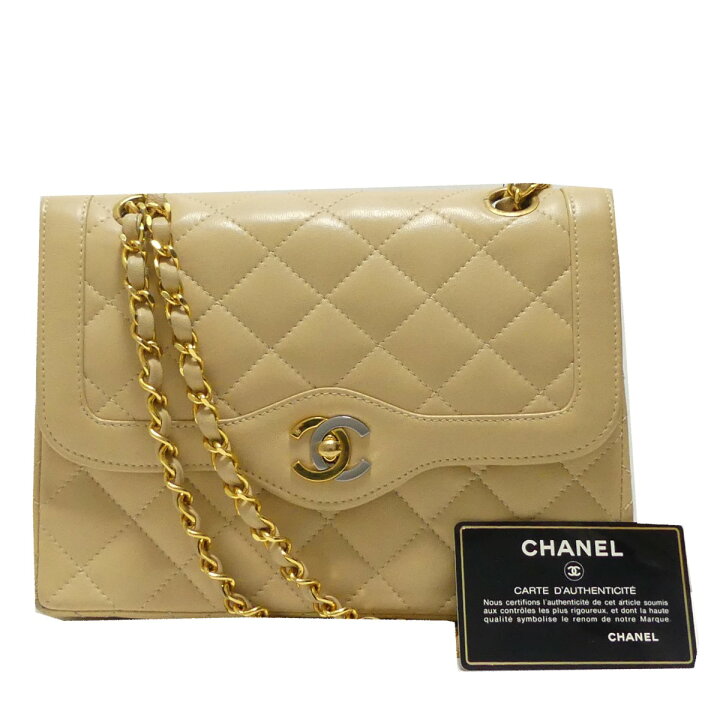 楽天市場】【中古】CHANEL パリ限定 ココマーク マトラッセ Wフラップ 
