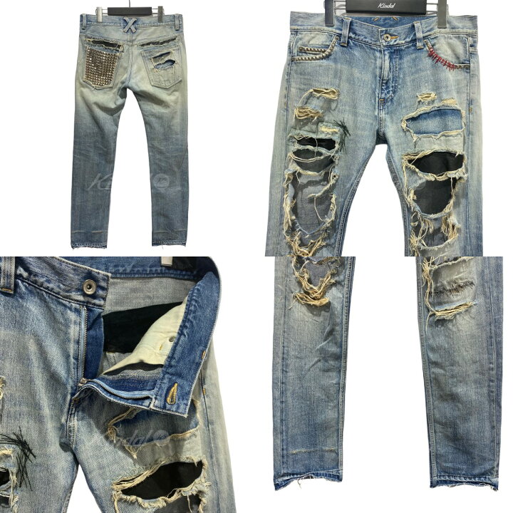 楽天市場】【中古】Z．VARGASダメージ・リペア加工 デニムパンツ 