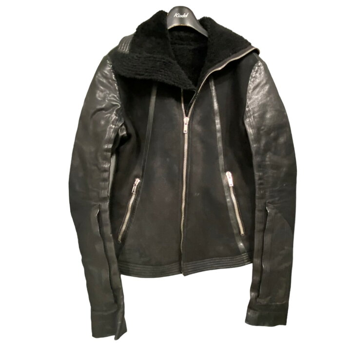 楽天市場】【中古】Rick Owens レザームートンジャケット ブラック  