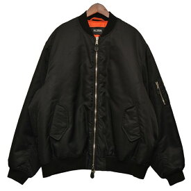 【中古】RAF SIMONS　2022AW　Classic bomber Detached print　ボンバージャケット ブラック サイズ：48 【190124】（ラフシモンズ）