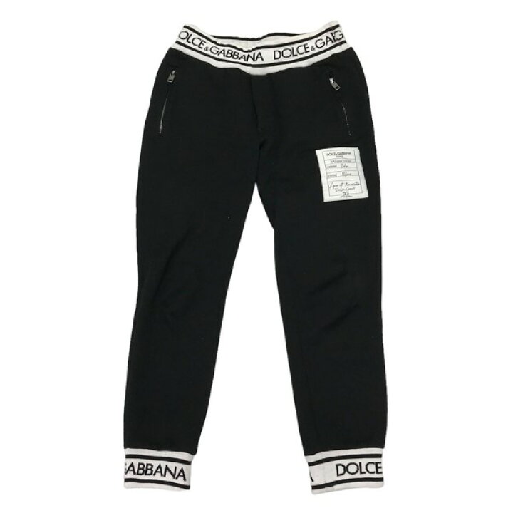 楽天市場】【中古】DOLCE＆GABBANA ロゴスウェット パンツ ブラック 