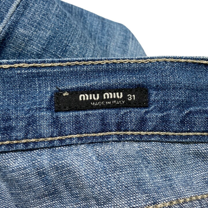 楽天市場】【中古】miu miu デニムパンツ インディゴ サイズ：31 