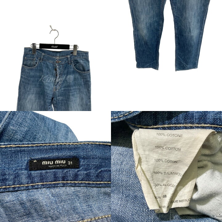 楽天市場】【中古】miu miu デニムパンツ インディゴ サイズ：31 