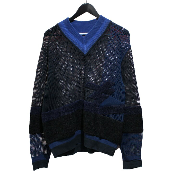 楽天市場】【中古】TOGA VIRILIS 21SS MESH KNIT PULLOVER Vネック 