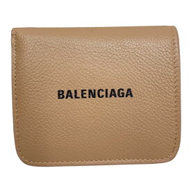 【中古】BALENCIAGA　Cash フラップコイン＆カードホルダー 財布 ベージュ 【210124】（バレンシアガ）