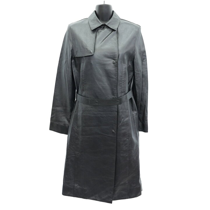 楽天市場】【中古】CALVIN KLEIN トレンチタイプレザーロングコート 