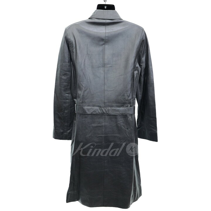 楽天市場】【中古】CALVIN KLEIN トレンチタイプレザーロングコート 