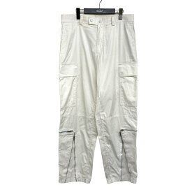 【中古】HELMUT LANG「Aviator Pant」 ジップカーゴパンツ ホワイト サイズ：32【価格見直し】