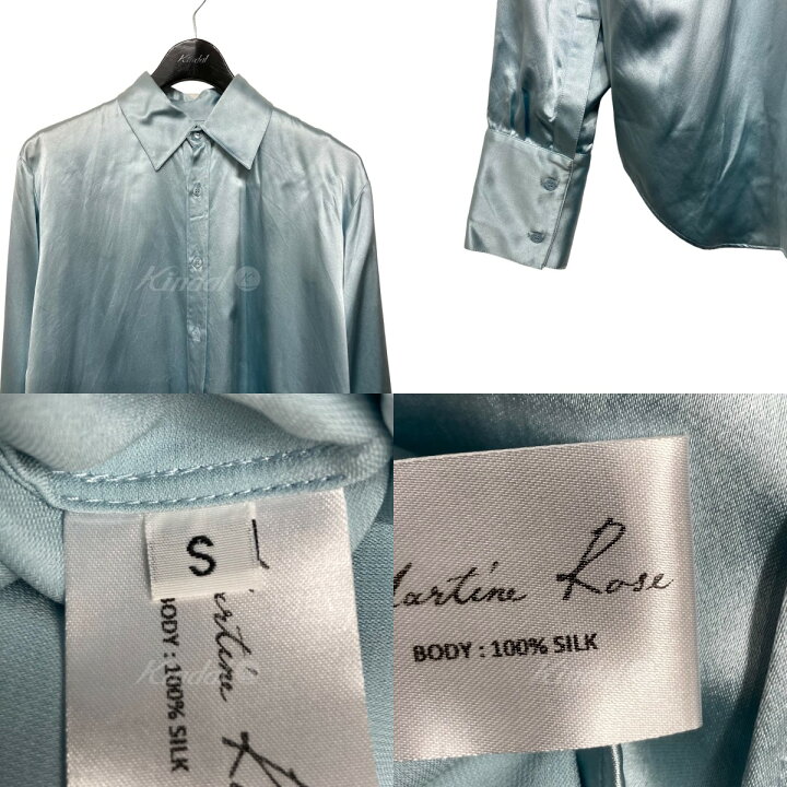 楽天市場】【中古】Martine rose シルクシャツ ライトブルー サイズ：S 