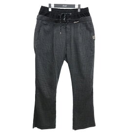 【中古】MIHARA YASUHIRODouble Waist Check Trousers　デザインチェックパンツ　A09PT034 グレー／ブラック サイズ：46【価格見直し】
